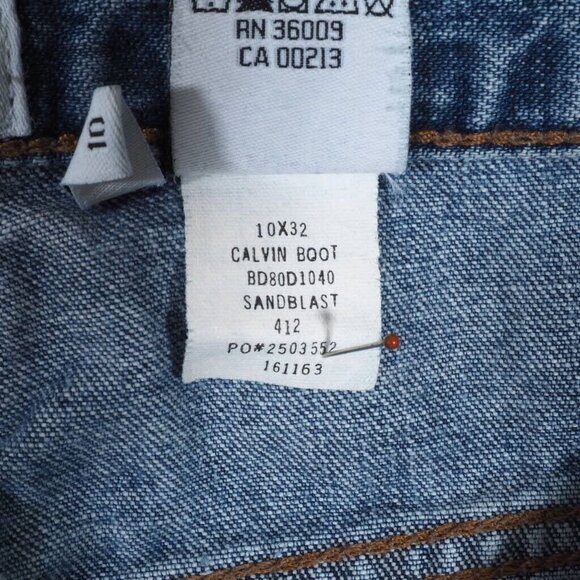 Calvin Klein Womens Jeans 10 Bootcut Medium Stone Washed Sandblast 33 x 32 - Picture 9 of 9